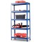 60” Navy Blue MDF Board Boltless Storage Adjustable Shelving Unit with Heavy Duty Metal Frame